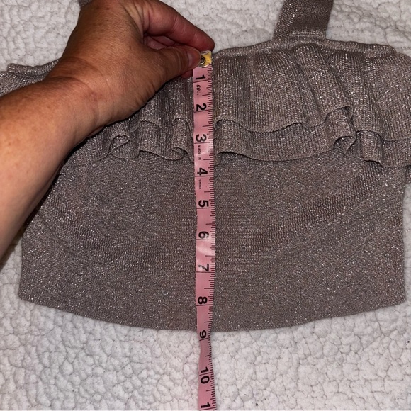 H&M Gray Ruffled Crop Tank Top - Picture 5 of 7